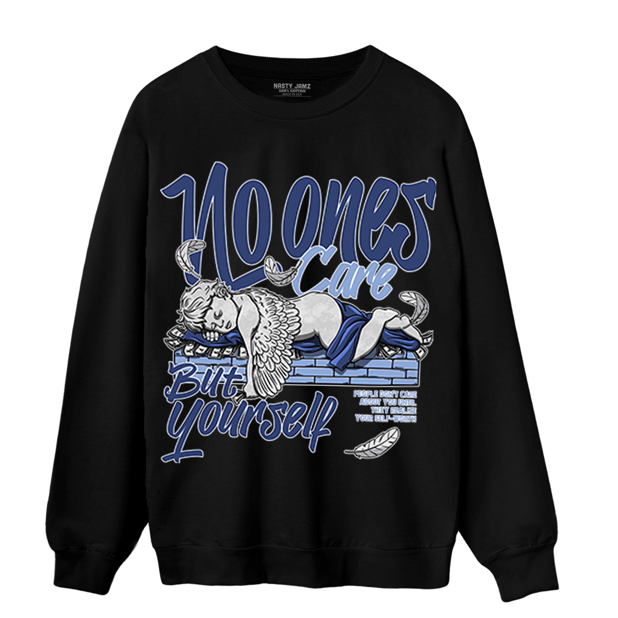 Midnight Navy 5s Sweatshirt Match No Ones Care - NastyJamz