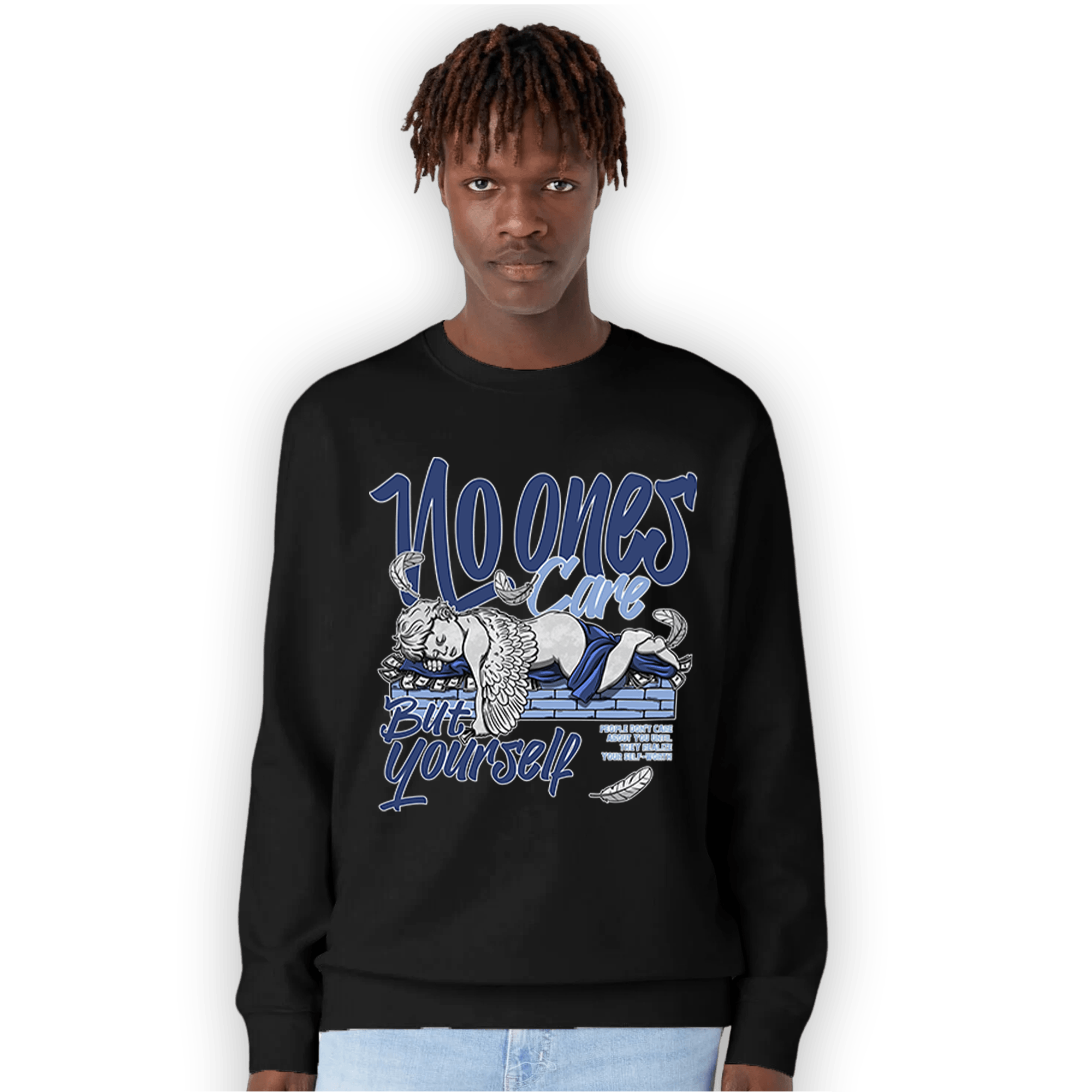 Midnight Navy 5s Sweatshirt Match No Ones Care - NastyJamz
