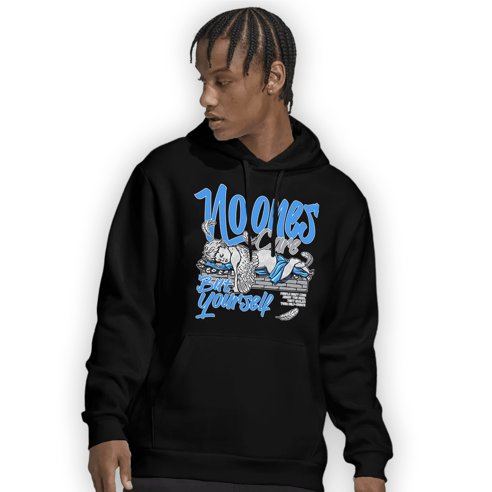 University Blue 5s Hoodie Match No Ones Care - NastyJamz