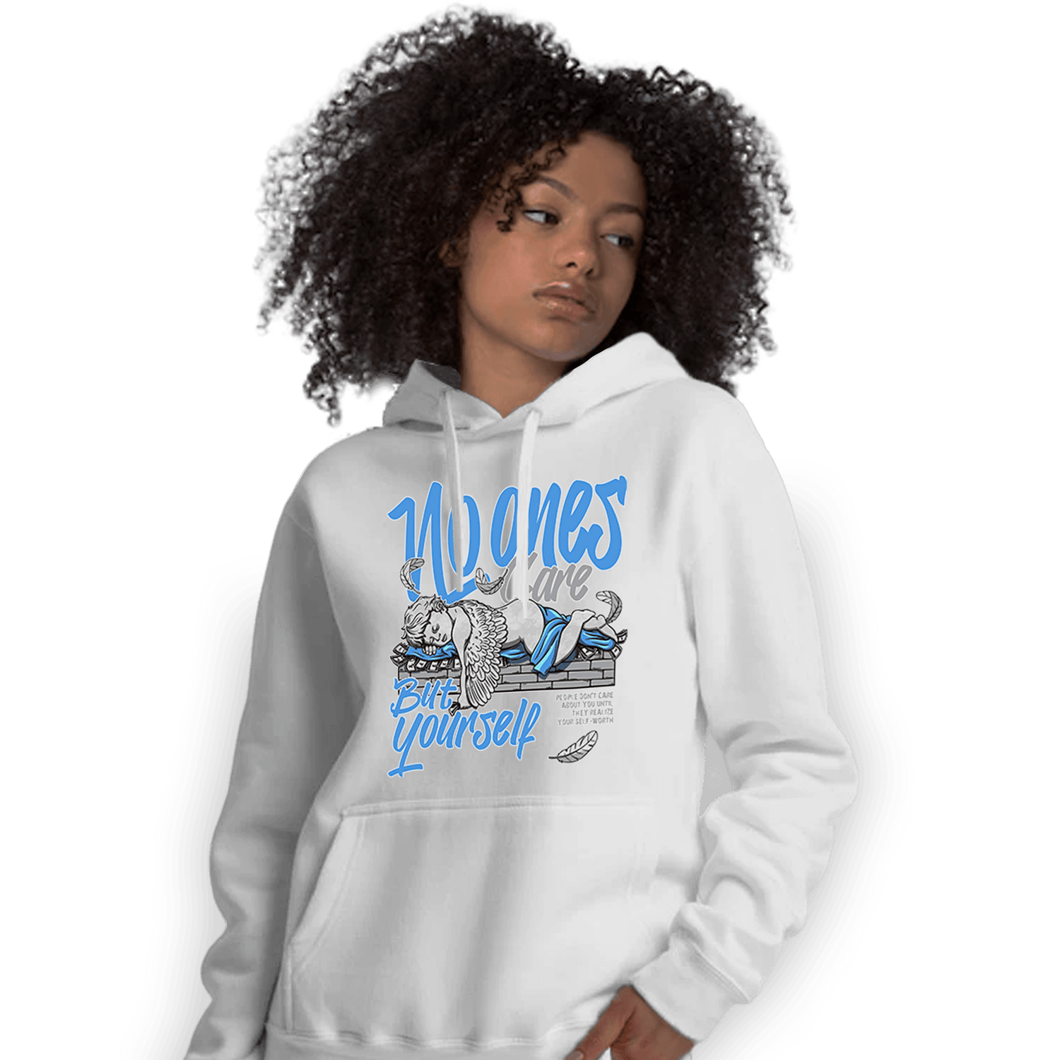 University Blue 5s Hoodie Match No Ones Care - NastyJamz