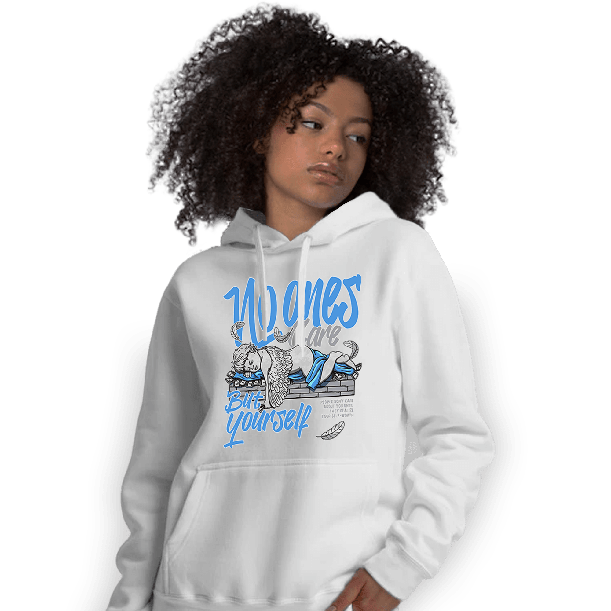 University Blue 5s Hoodie Match No Ones Care - NastyJamz