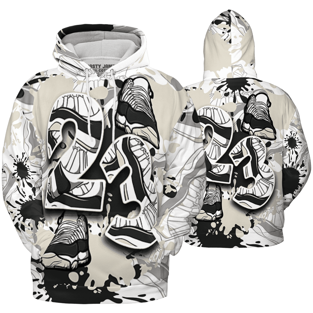 Gratitude 11s Hoodie Match Number 23 Paint Too Many Sneakers - NastyJamz