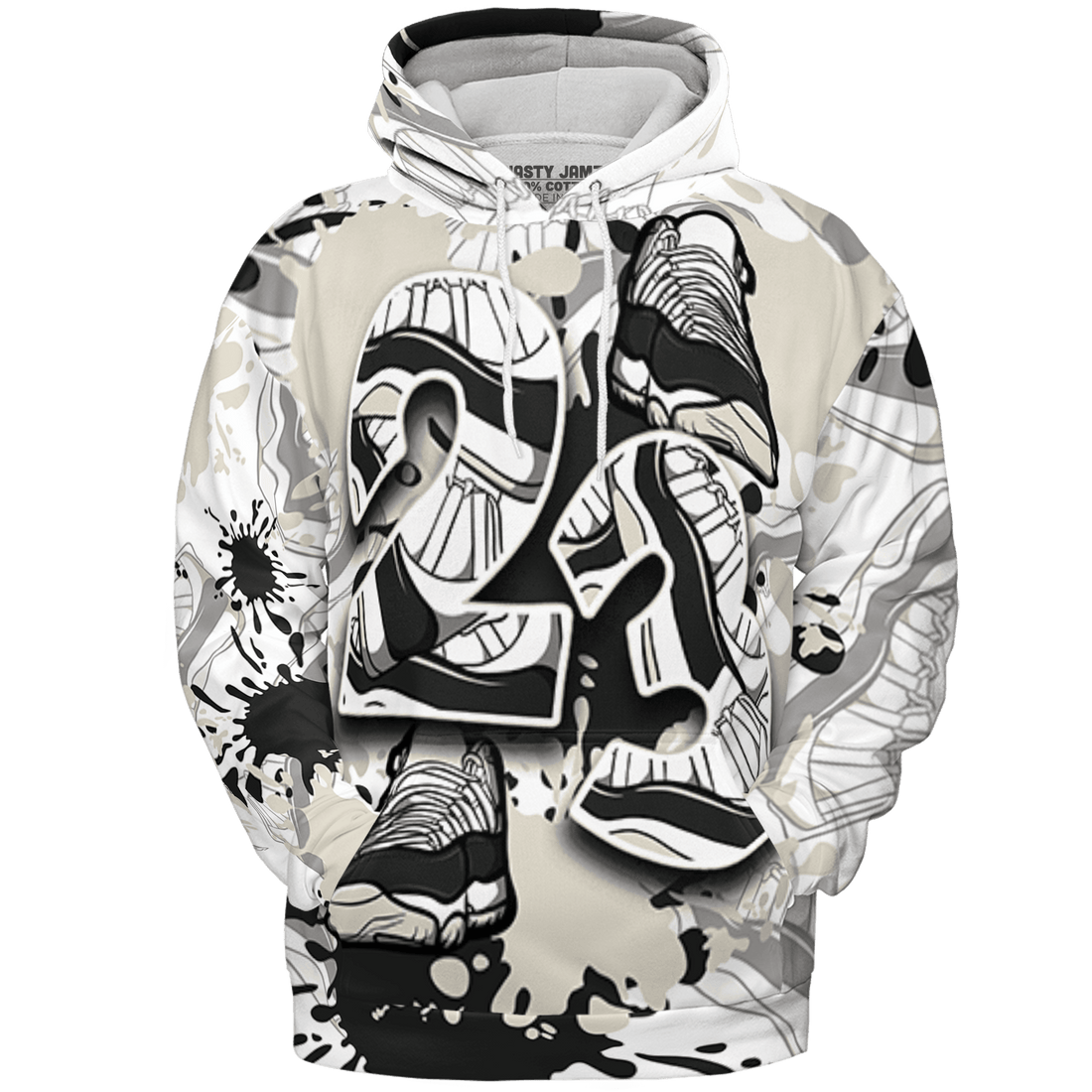 Gratitude 11s Hoodie Match Number 23 Paint Too Many Sneakers - NastyJamz