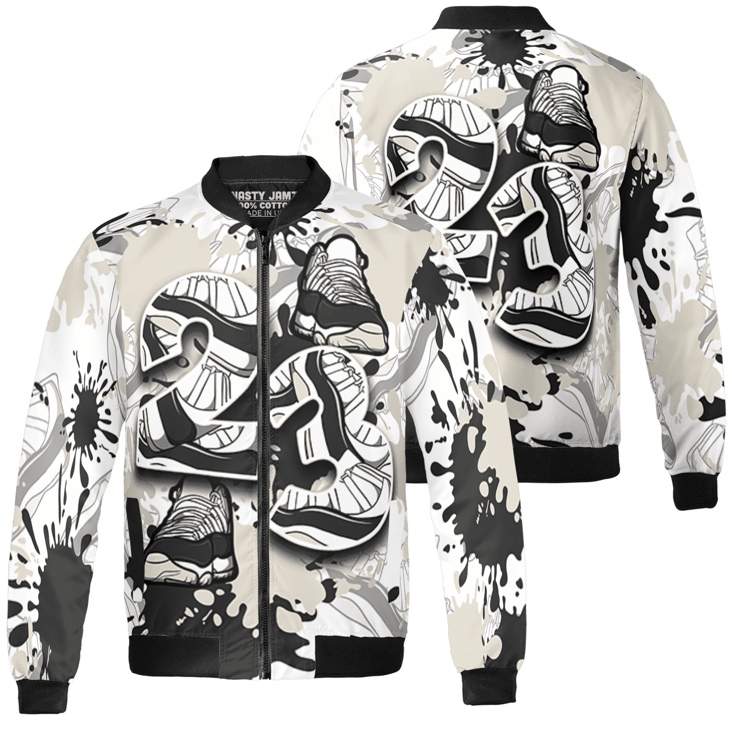 Gratitude 11s Jacket Match Number 23 Paint Too Many Sneakers - NastyJamz