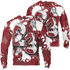 Cherry 12s Sweatshirt Match Number 23 Paint Too Many Sneakers - NastyJamz