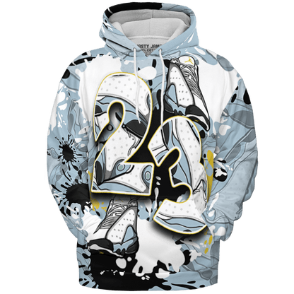 Blue Grey 13s Hoodie Match Number 23 Paint Too Many Sneakers - NastyJamz