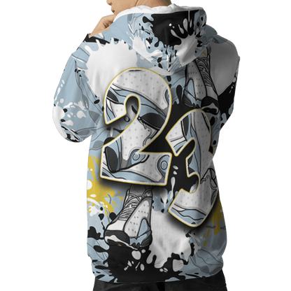 Blue Grey 13s Hoodie Match Number 23 Paint Too Many Sneakers - NastyJamz