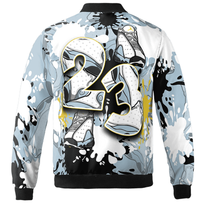 Blue Grey 13s Jacket Match Number 23 Paint Too Many Sneakers - NastyJamz