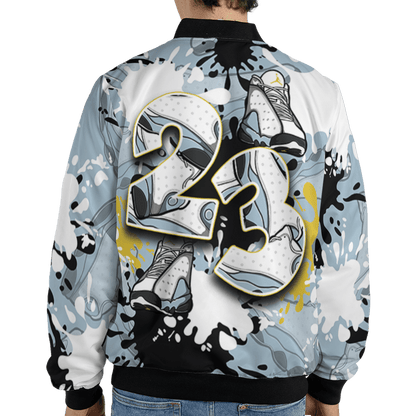 Blue Grey 13s Jacket Match Number 23 Paint Too Many Sneakers - NastyJamz