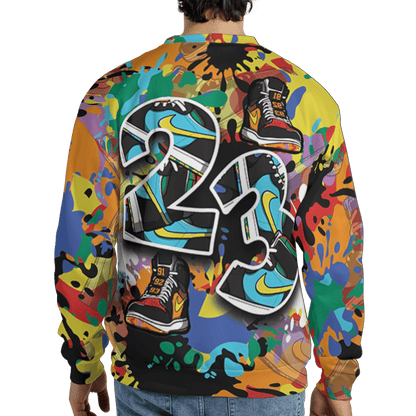Mid GS Six Championships 1s Sweatshirt Match Number 23 Paint Too Many Sneakers - NastyJamz