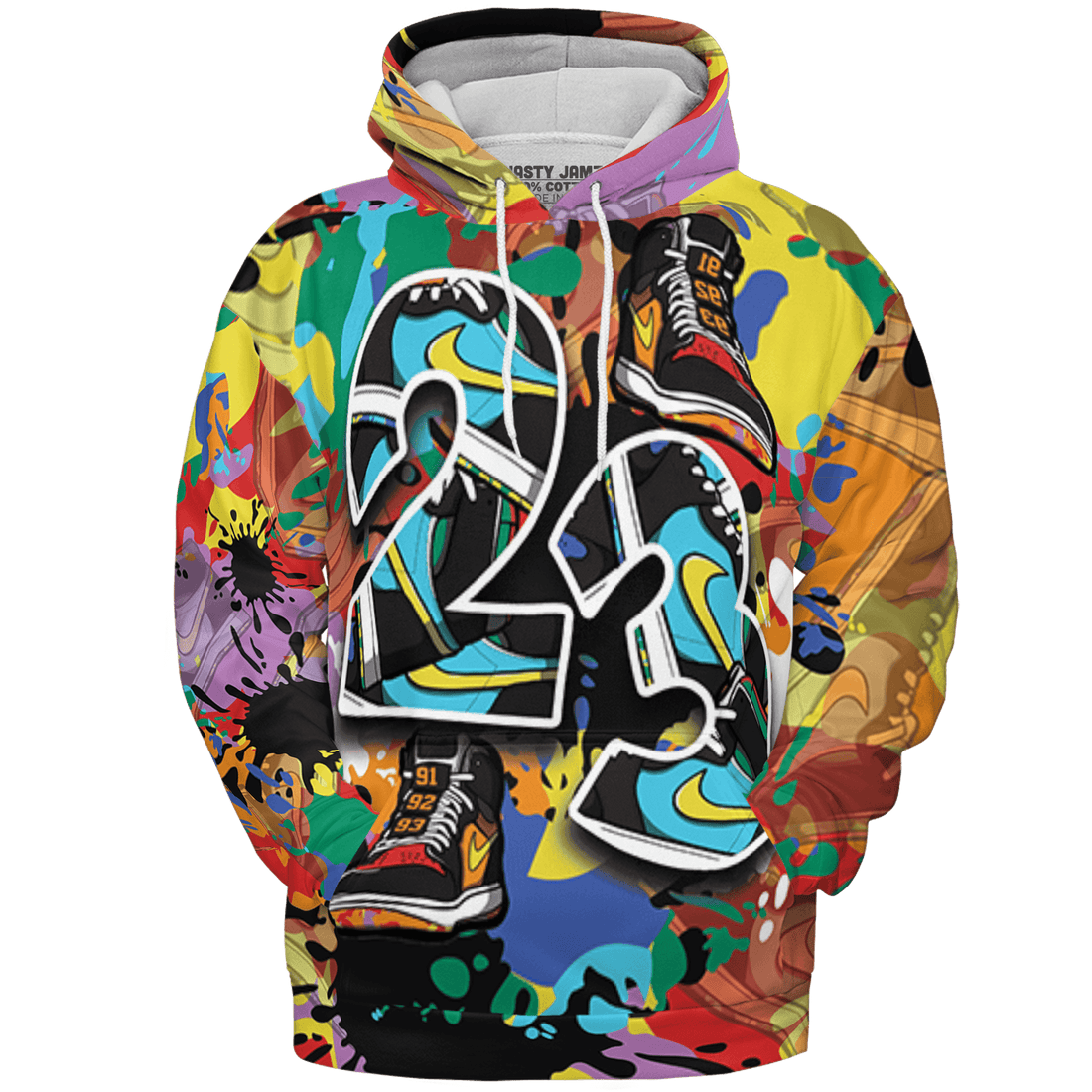 Mid GS Six Championships 1s Hoodie Match Number 23 Paint Too Many Sneakers - NastyJamz