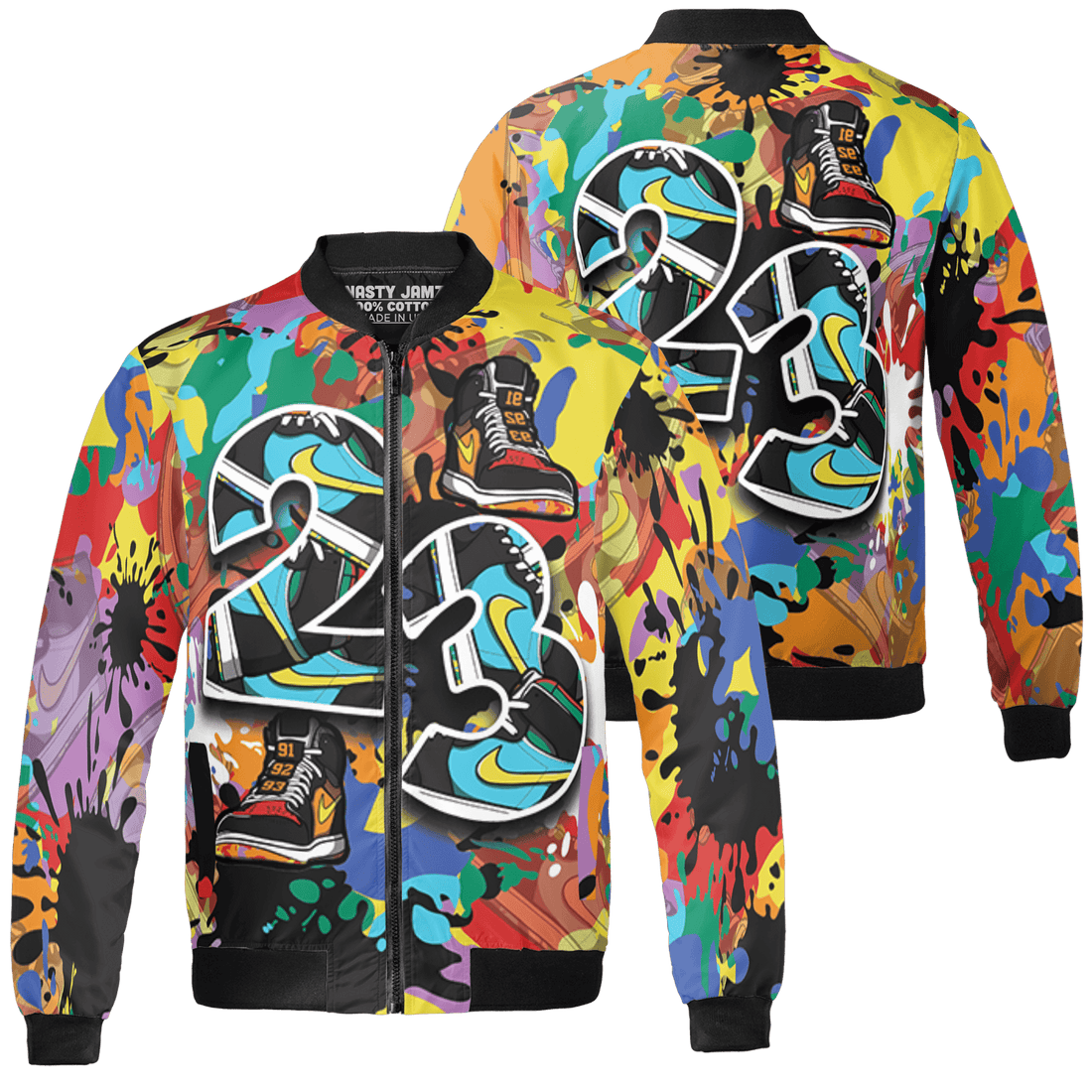 Mid GS Six Championships 1s Jacket Match Number 23 Paint Too Many Sneakers - NastyJamz