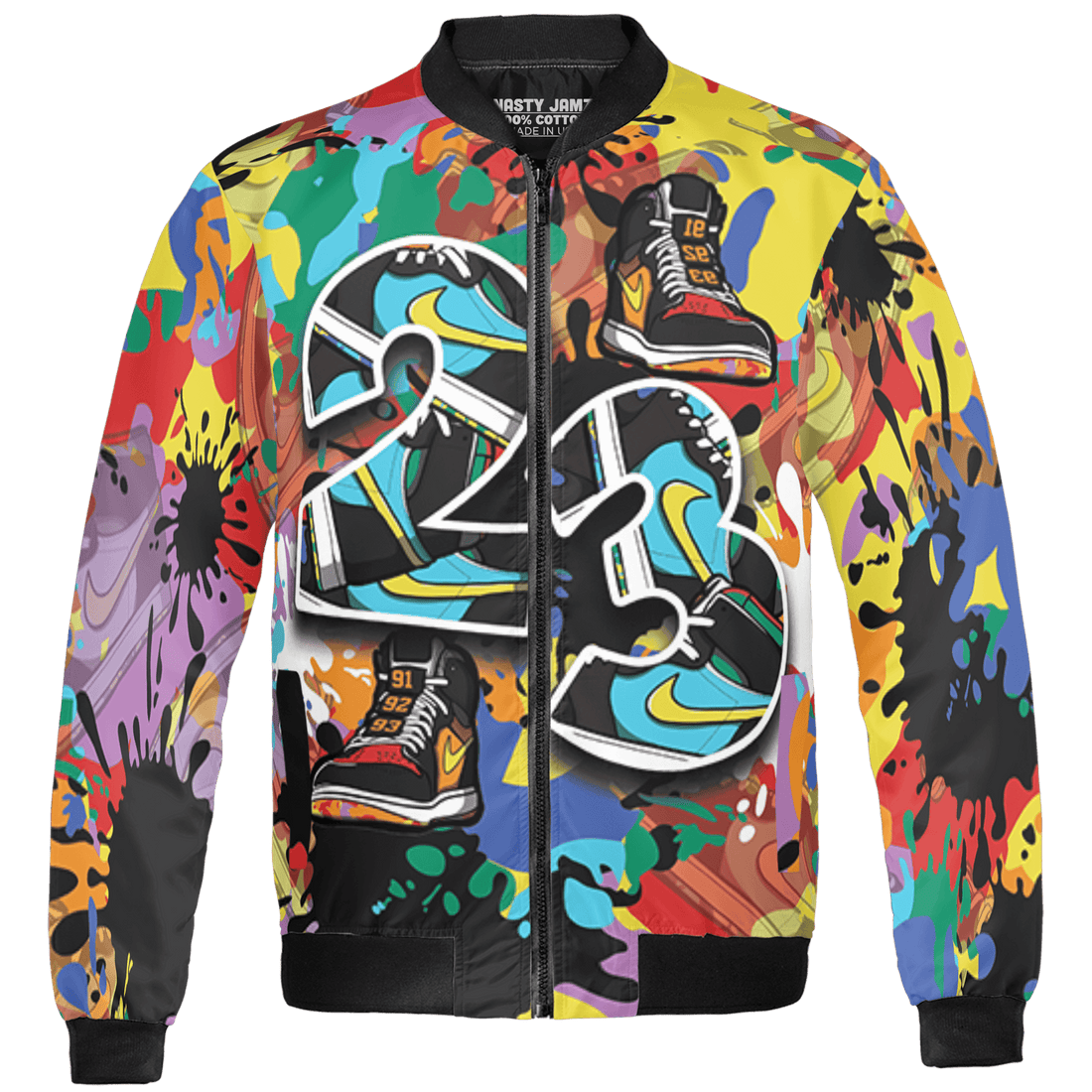 Mid GS Six Championships 1s Jacket Match Number 23 Paint Too Many Sneakers - NastyJamz