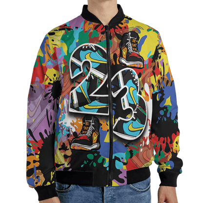 Mid GS Six Championships 1s Jacket Match Number 23 Paint Too Many Sneakers - NastyJamz