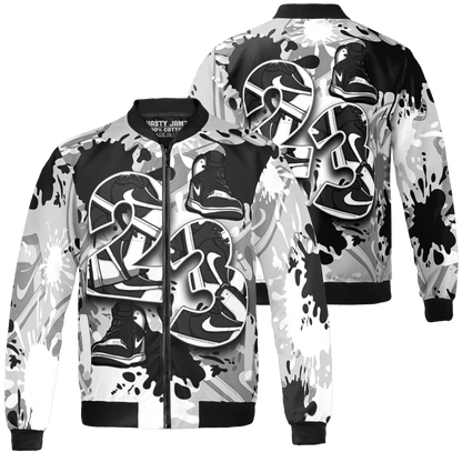 Retro High OG Black White 1s Jacket Match Number 23 Paint Too Many Sneakers - NastyJamz