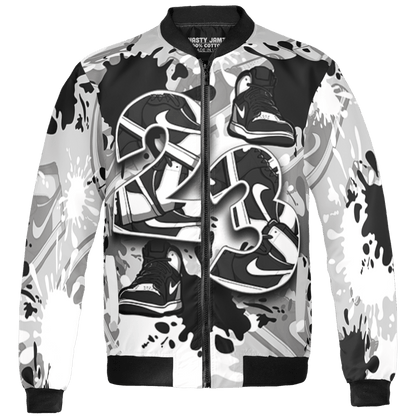 Retro High OG Black White 1s Jacket Match Number 23 Paint Too Many Sneakers - NastyJamz