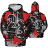 Bred Reimagined 4s Hoodie Match Number 23 Paint Too Many Sneakers - NastyJamz