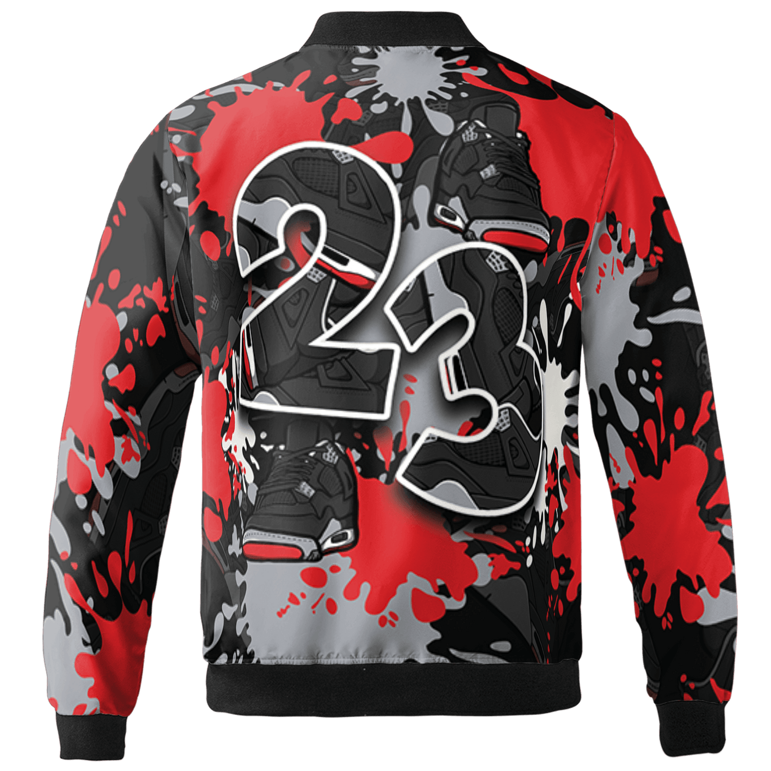 Bred Reimagined 4s Jacket Match Number 23 Paint Too Many Sneakers - NastyJamz