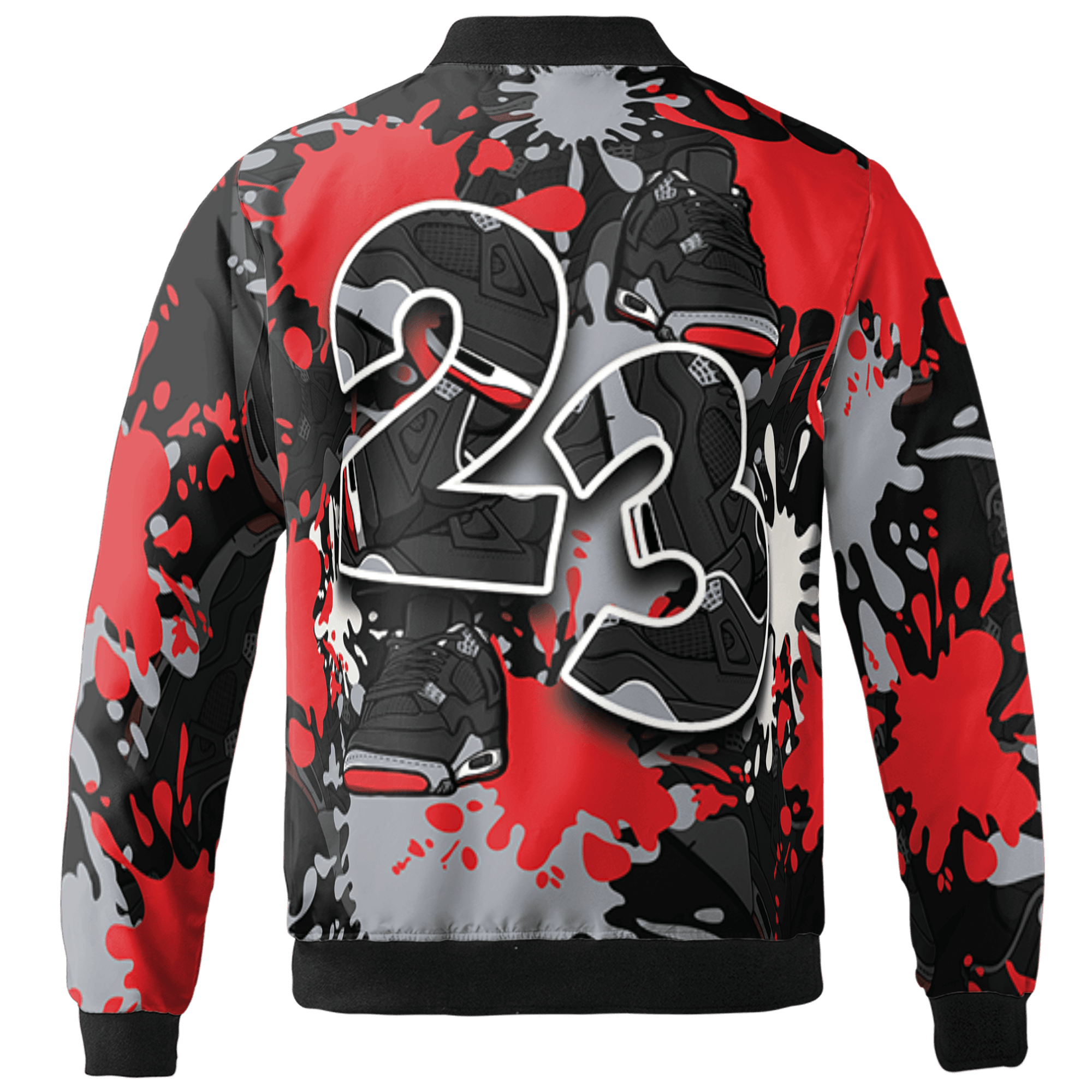 Bred Reimagined 4s Jacket Match Number 23 Paint Too Many Sneakers - NastyJamz