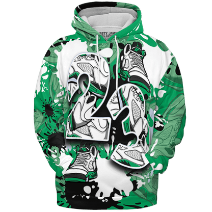 Lucky Green 5s Hoodie Match Number 23 Paint Too Many Sneakers - NastyJamz