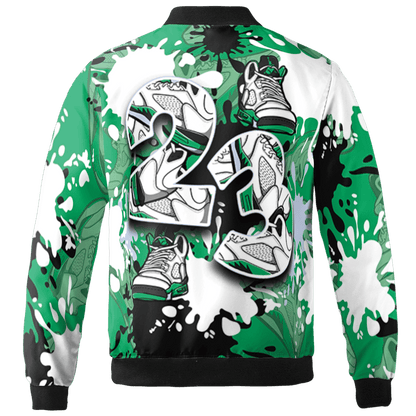 Lucky Green 5s Jacket Match Number 23 Paint Too Many Sneakers - NastyJamz