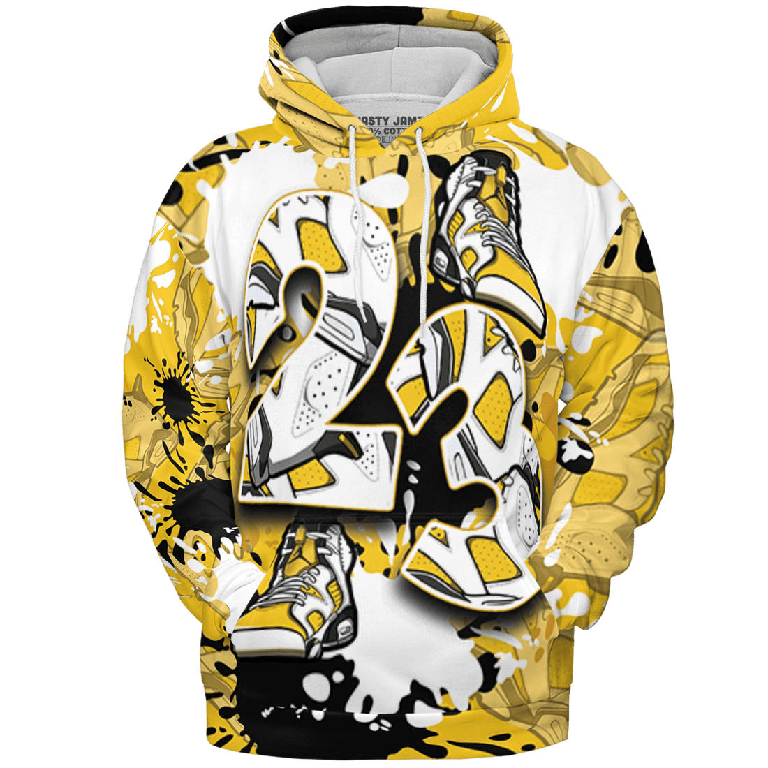 Yellow Ochre 6s Hoodie Match Number 23 Paint Too Many Sneakers - NastyJamz
