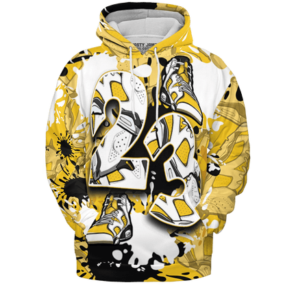 Yellow Ochre 6s Hoodie Match Number 23 Paint Too Many Sneakers - NastyJamz