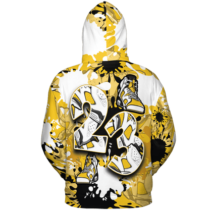 Yellow Ochre 6s Hoodie Match Number 23 Paint Too Many Sneakers - NastyJamz
