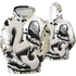 Gratitude 11s Hoodie Match Number 23 Paint White Monochrome Ball 3D All-Over Print - NastyJamz