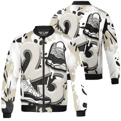 Gratitude 11s Jacket Match Number 23 Paint White Monochrome Ball 3D All-Over Print - NastyJamz