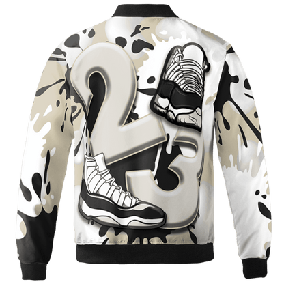 Gratitude 11s Jacket Match Number 23 Paint White Monochrome Ball 3D All-Over Print - NastyJamz