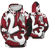 Cherry 12s Hoodie Match Number 23 Paint White Monochrome Ball 3D All-Over Print - NastyJamz