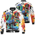 Mid GS Six Championships 1s Jacket Match Number 23 Paint White Monochrome Ball 3D All-Over Print - NastyJamz