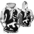 Retro High OG Black White 1s Hoodie Match Number 23 Paint White Monochrome Ball 3D All-Over Print - NastyJamz