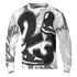 Retro High OG Black White 1s Sweatshirt Match Number 23 Paint White Monochrome Ball 3D All-Over Print - NastyJamz