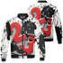 Bred Reimagined 4s Jacket Match Number 23 Paint White Monochrome Ball 3D All-Over Print - NastyJamz