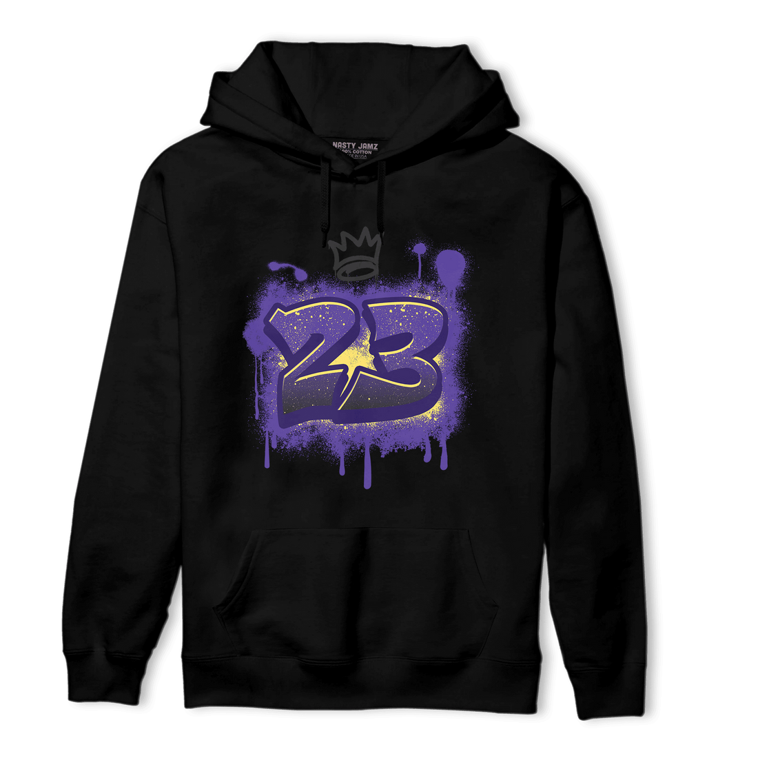 Field Purple 12s Hoodie Match Number 23 graffiti - NastyJamz