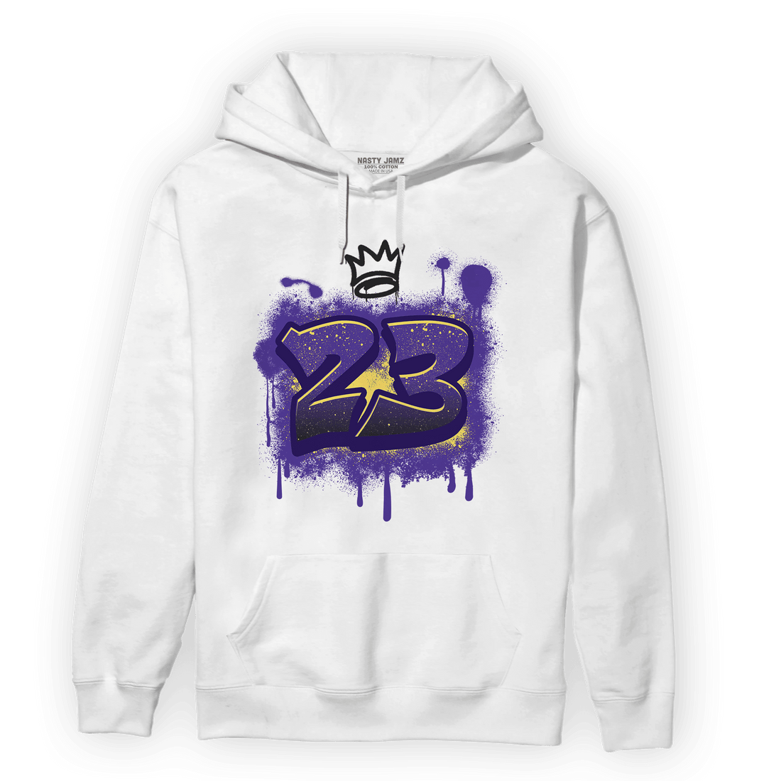 Field Purple 12s Hoodie Match Number 23 graffiti - NastyJamz
