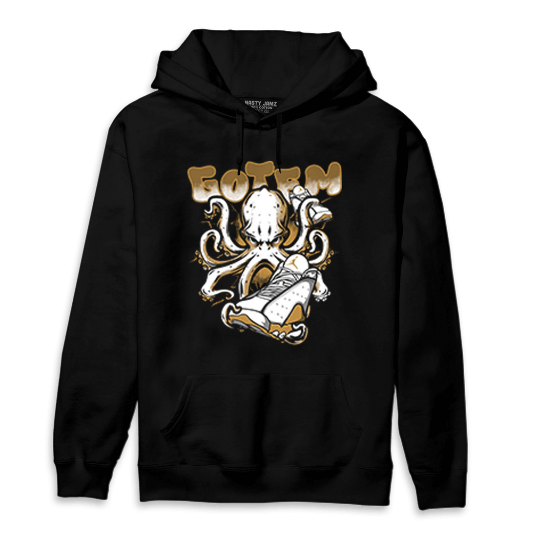 Wheat 13s Hoodie Match Octopus Got Em - NastyJamz