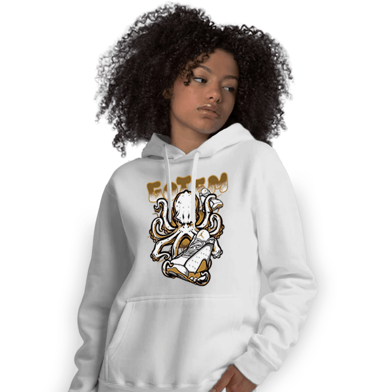 Wheat 13s Hoodie Match Octopus Got Em - NastyJamz