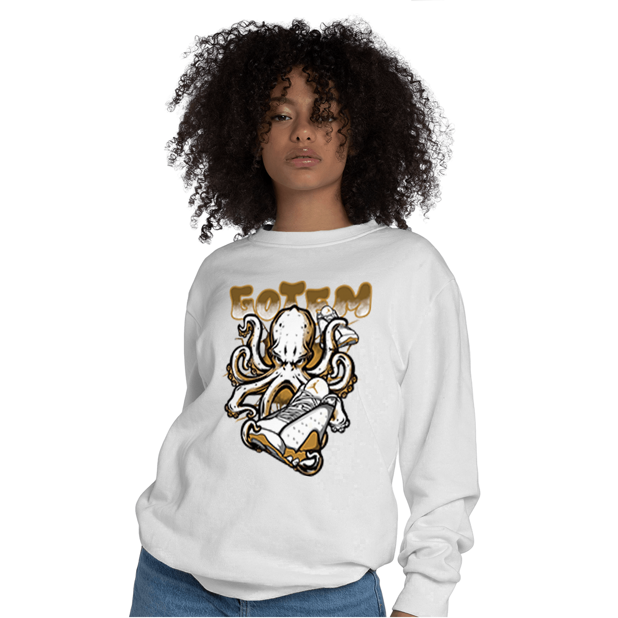 Wheat 13s Sweatshirt Match Octopus Got Em - NastyJamz