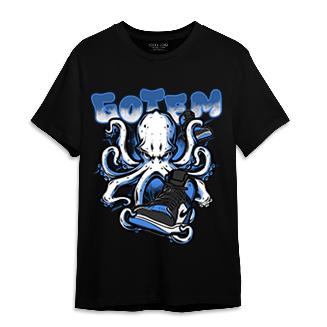 University Blue Toe 1s T Shirt Match Octopus Got Em - NastyJamz