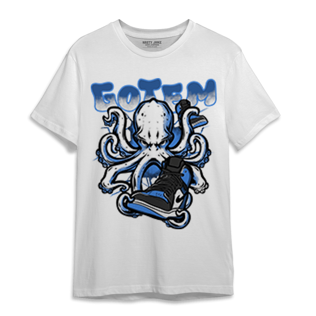 University Blue Toe 1s T Shirt Match Octopus Got Em - NastyJamz