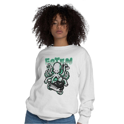 Green Glow 3s Sweatshirt Match Octopus Got Em - NastyJamz