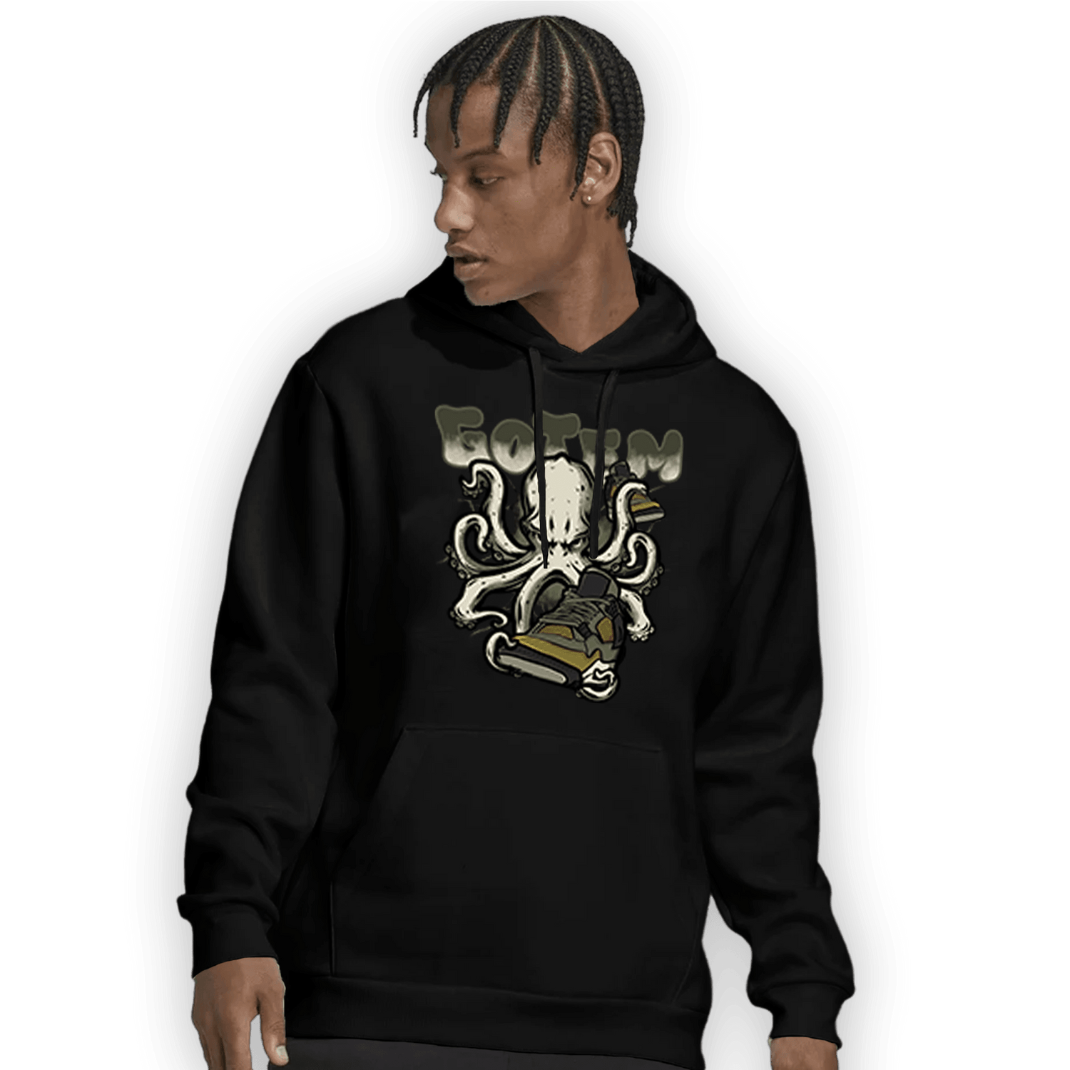 SE Craft Medium Olive 4s Hoodie Match Octopus Got Em - NastyJamz
