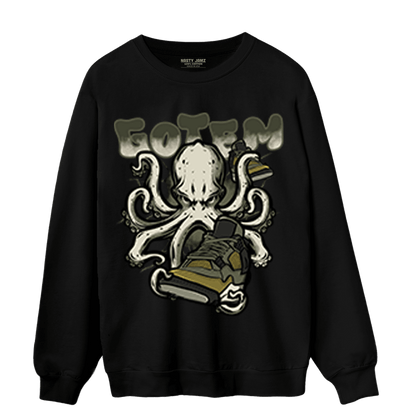 SE Craft Medium Olive 4s Sweatshirt Match Octopus Got Em - NastyJamz