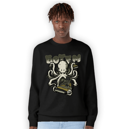 SE Craft Medium Olive 4s Sweatshirt Match Octopus Got Em - NastyJamz