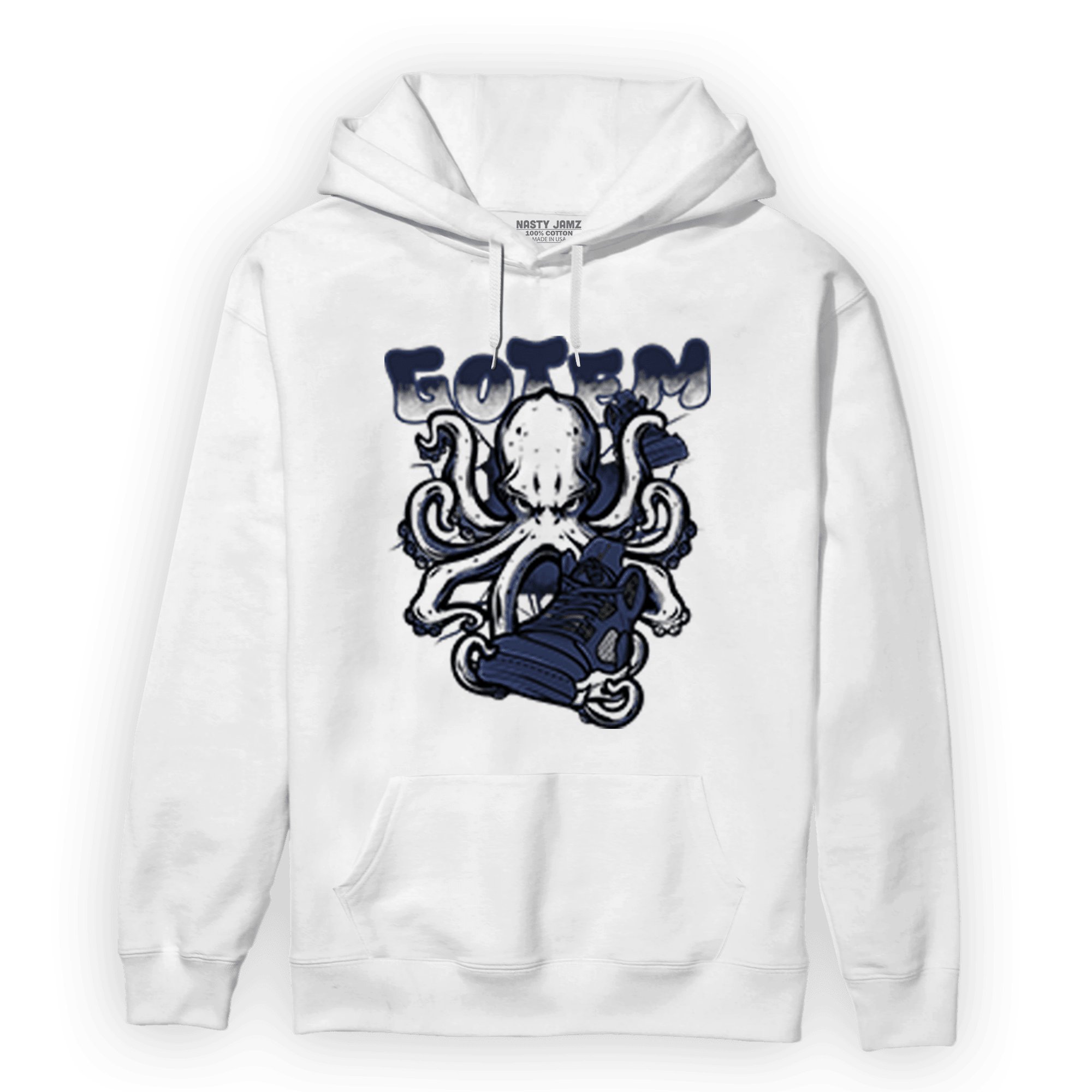 Midnight Navy 5s Hoodie Match Octopus Got Em - NastyJamz