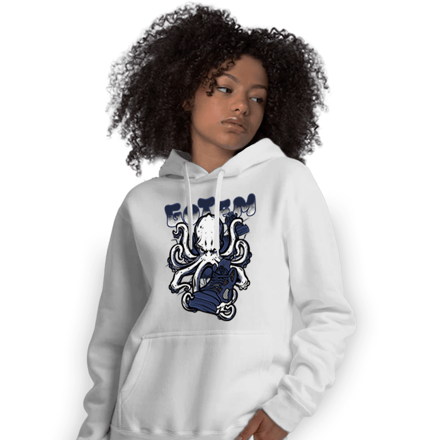 Midnight Navy 5s Hoodie Match Octopus Got Em - NastyJamz