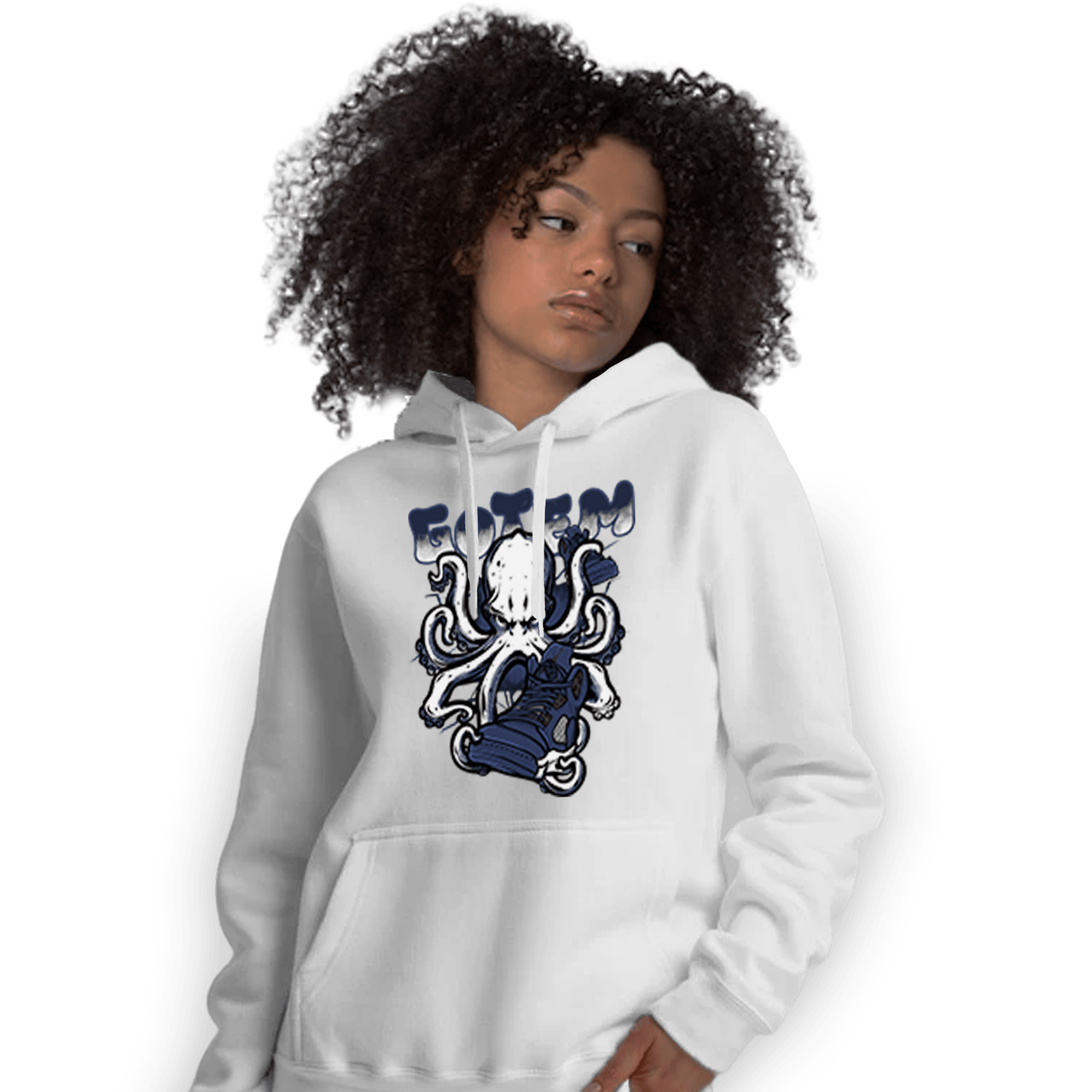 Midnight Navy 5s Hoodie Match Octopus Got Em - NastyJamz